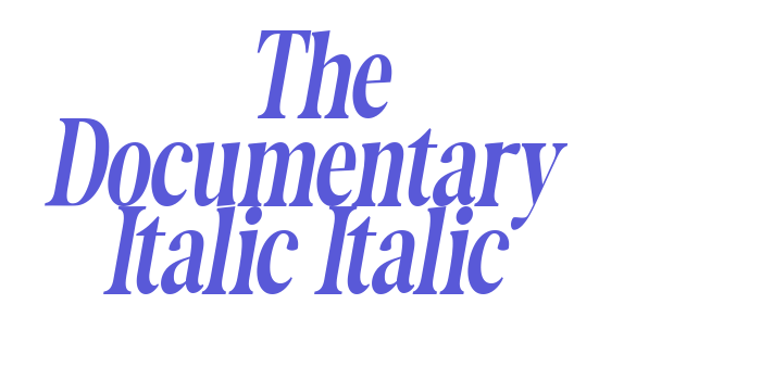 Download The Documentary Italic Italic Font