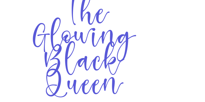 The Glowing Black Queen Font Download