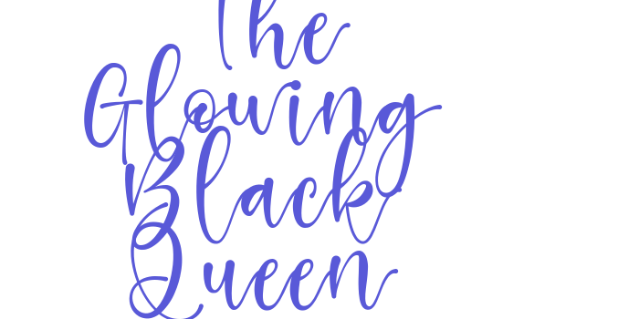 The Glowing Black Queen Font