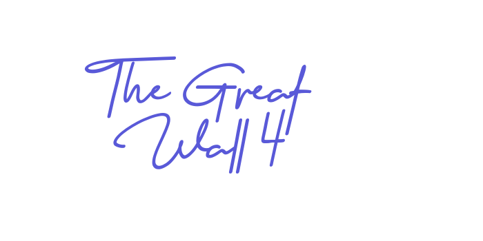 The Great Wall 4 Font Download