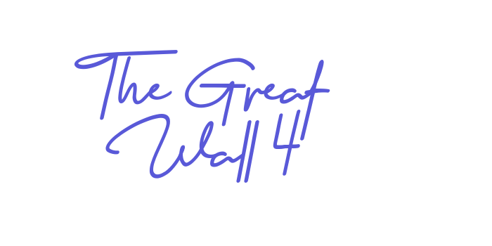 The Great Wall 4 Font