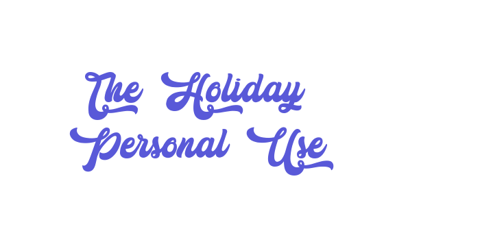 The Holiday – Personal Use Font Download