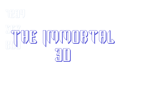 The Immortal 3D Font Download