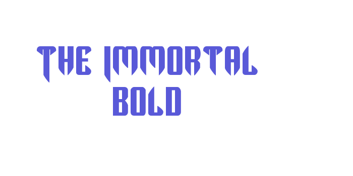 The Immortal Bold Font Download