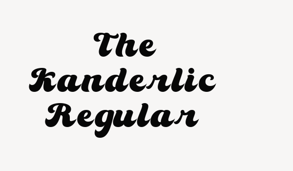 The Kanderlic Regular Font