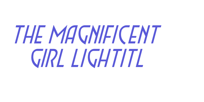 The Magnificent Girl LightItl Font Download