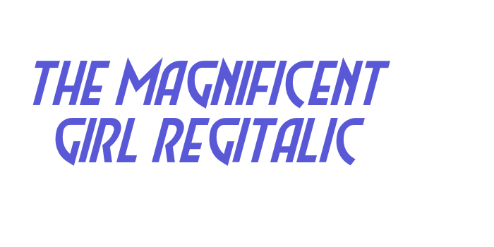 The Magnificent Girl RegItalic Font Download