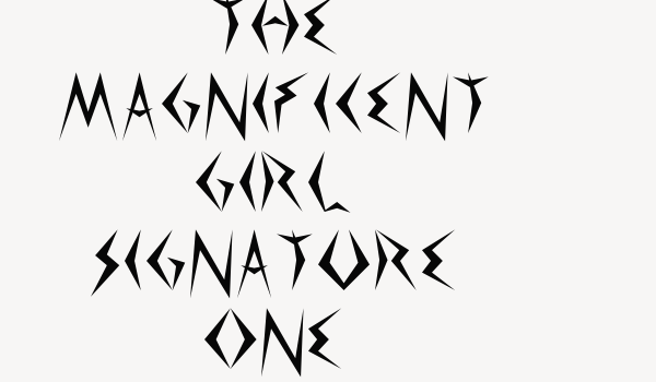 The Magnificent Girl Signature One Font