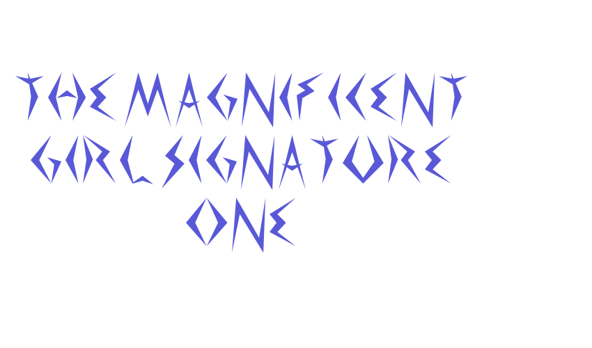 The Magnificent Girl Signature One Font Download