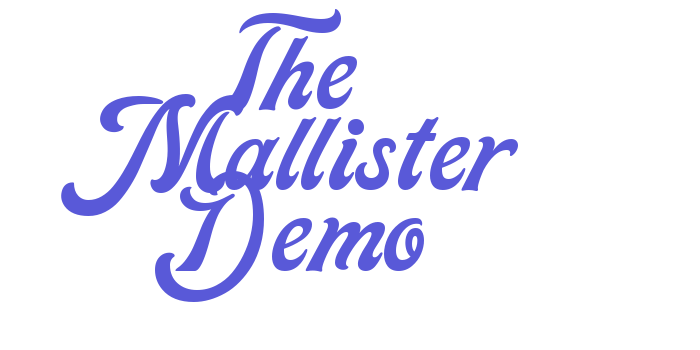 The Mallister Demo Font Download