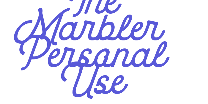 The Marbler Personal Use Font