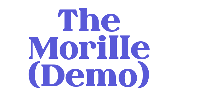 The Morille (Demo) Font