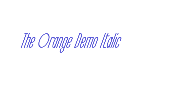 Download The Orange Demo Italic Font