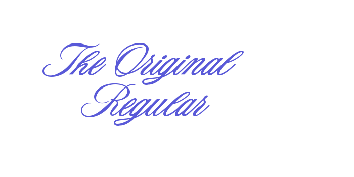 The Original Regular Font Download