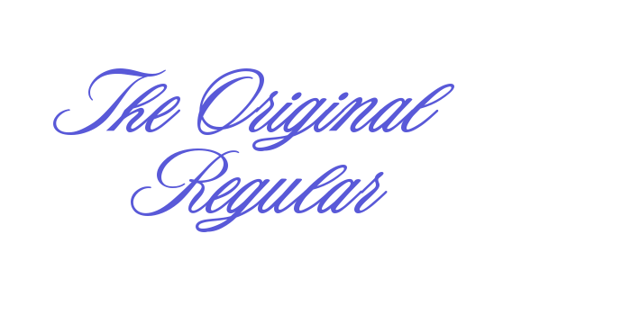 The Original Regular Font