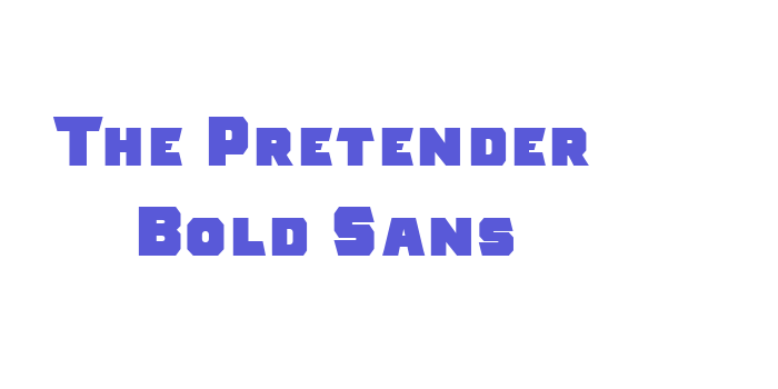 The Pretender Bold Sans Font Download