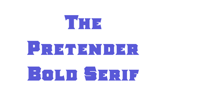 The Pretender Bold Serif Font