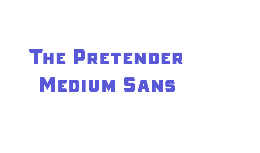 The Pretender Medium Sans Font Download