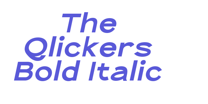 The Qlickers Bold Italic Font Download