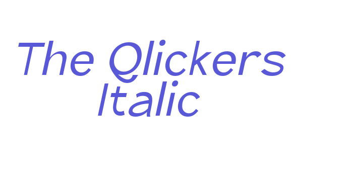 The Qlickers Italic Font Download