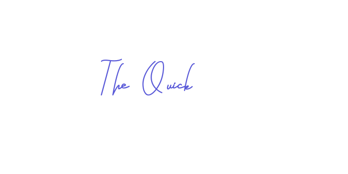 The Quick Font