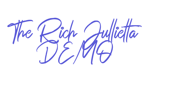 The Rich Jullietta DEMO Font Download