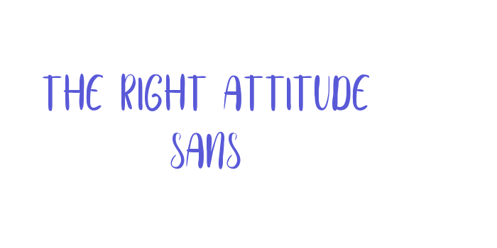 The Right Attitude Sans Font Download