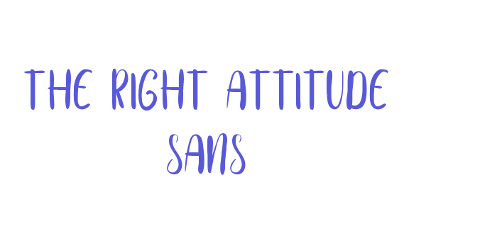 The Right Attitude Sans Font