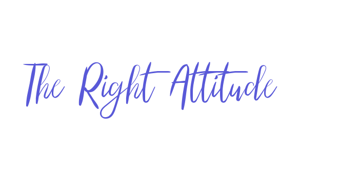 The Right Attitude Font Download