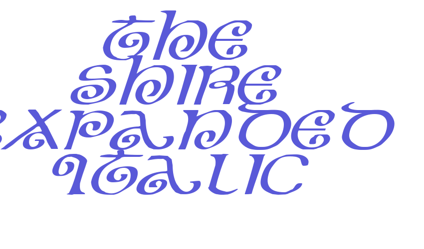 The Shire Expanded Italic Font Download