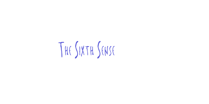 The Sixth Sense Font Download