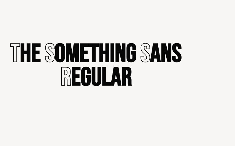 The Something Sans Regular Font