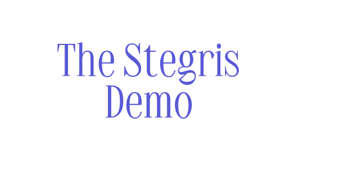 The Stegris Demo Font Download