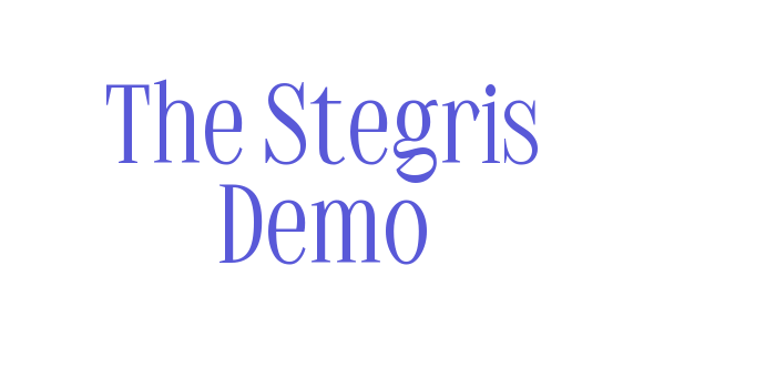 The Stegris Demo Font