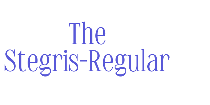 The Stegris-Regular Font