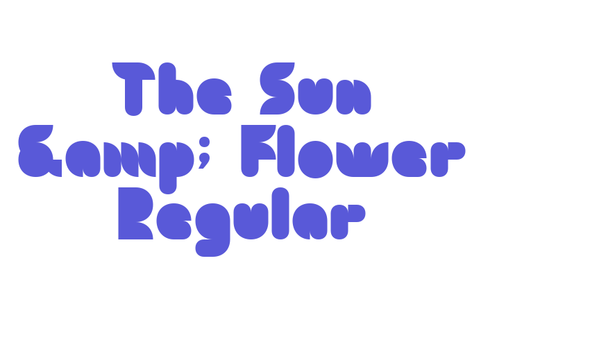 The Sun & Flower Regular Font