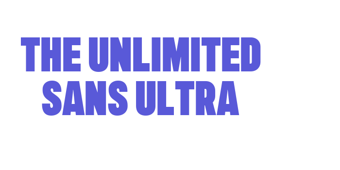 The Unlimited Sans Ultra Font