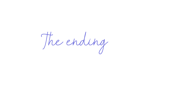 The ending Font Download