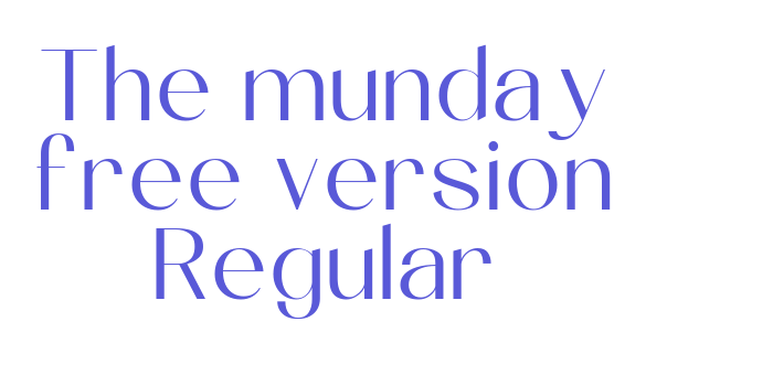 The munday free version Regular Font Download