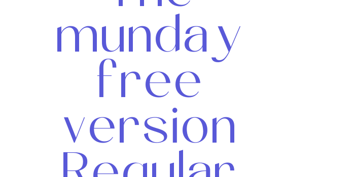 The munday free version Regular Font