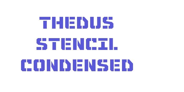 Thedus Stencil Condensed Font Download