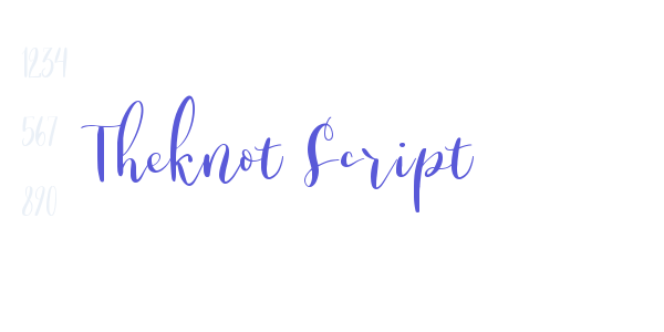 Theknot Script font free