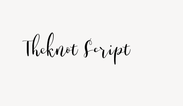 Theknot Script Font