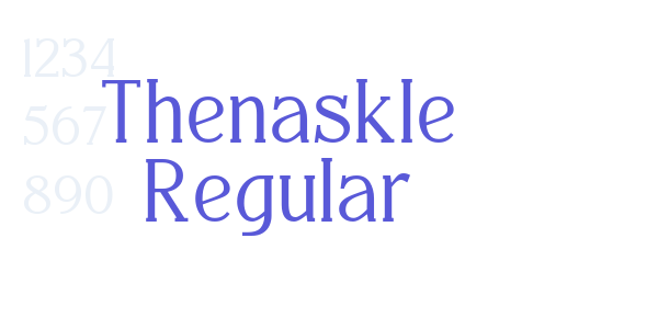 Thenaskle Regular font free