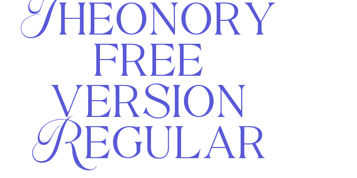 Theonory free version Regular Font Download