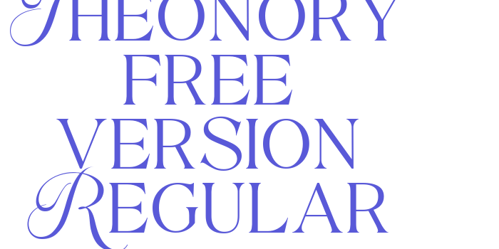 Theonory free version Regular Font