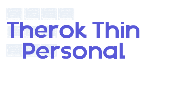 Therok Thin Personal font