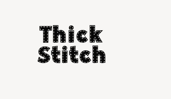 Thick Stitch Font