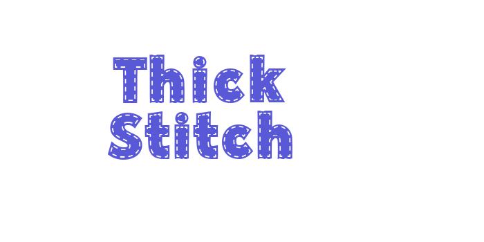 Thick Stitch Font Download