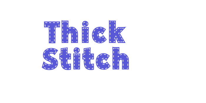 Thick Stitch Font